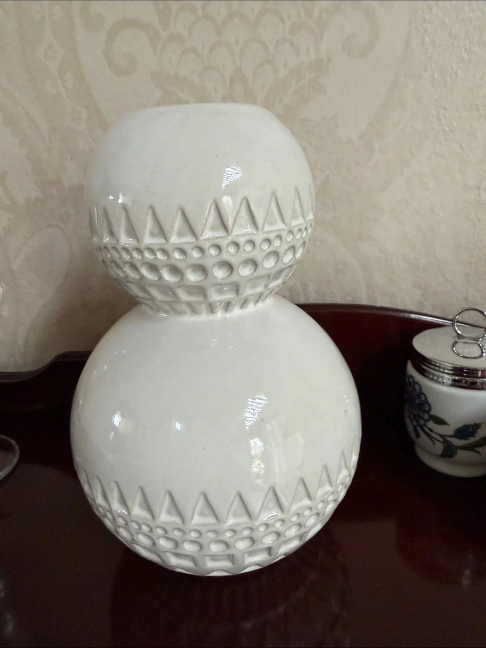 West Elm + Atelier Stella  double face white ceramic vase